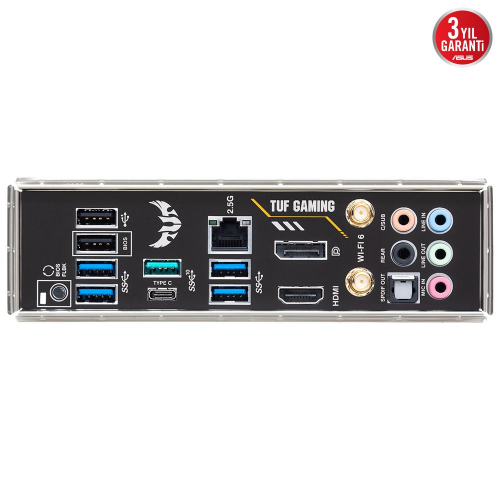 ASUS TUF GAMING B550-PLUS WIFI II, 4xDDR4, 2x M2, HDMI, DP, Type-C, Wi-Fi 6, Bluetooth v5.2, AM4 Soket Anakart