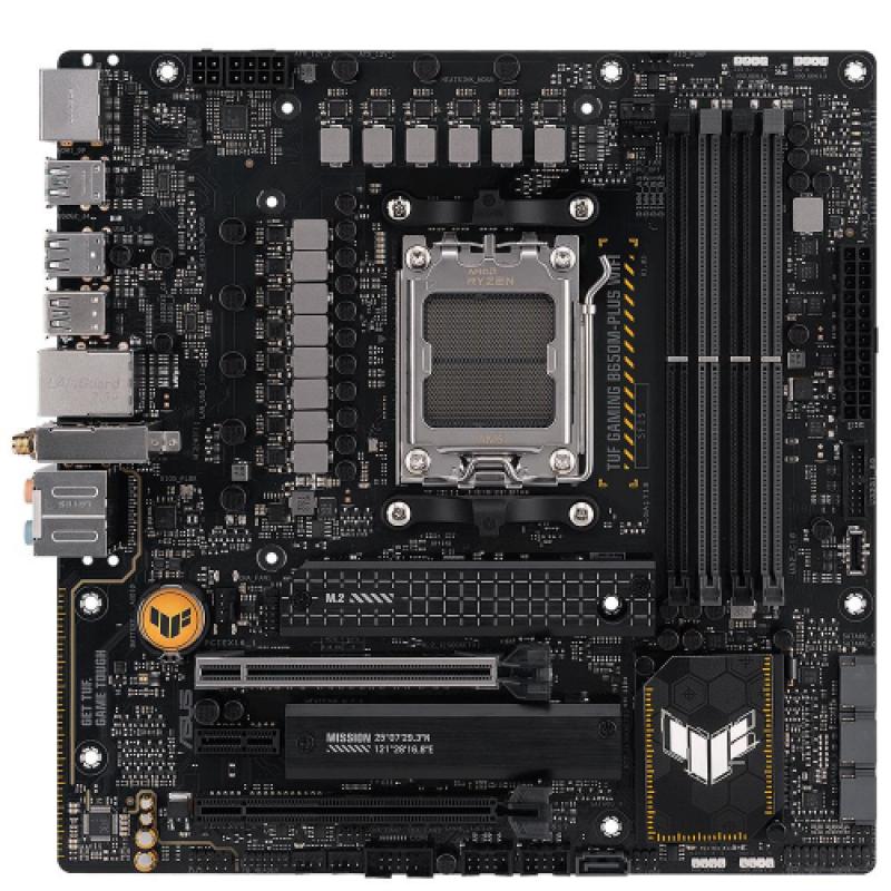 ASUS TUF GAMING B650M-PLUS WIFI, 4xDDR5, 2x M.2, HDMI, DP, Type-C, Wi-Fi 6, Bluetooth v5.2, AMD Ryzen 7000 Serisi, AM5 Soket Anakart