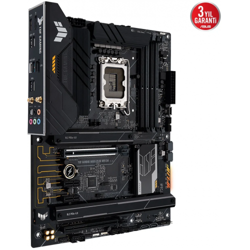 ASUS TUF GAMING B660-PLUS WIFI D4, 4xDDR4, 3x M.2, HDMI, DP, Wi-Fi 6, 12.Nesil, LGA1700 Soket, ARGB Gaming Anakart