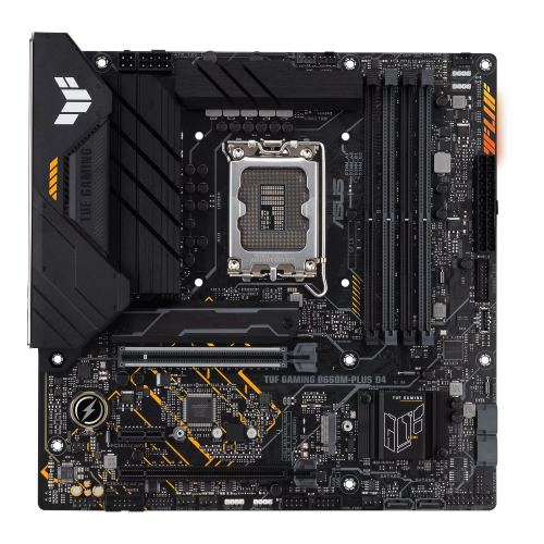 ASUS TUF GAMING B660M-PLUS D4, 4xDDR4, 2x M.2, HDMI, DP, 12.Nesil, LGA1700 Soket, Anakart