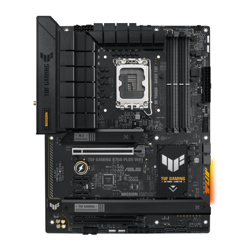 ASUS TUF GAMING B760-PLUS WIFI, 4xDDR5, 3x M.2, HDMI, DP, 2xType-C, Wi-Fi 6, Bluetooth v5.2, 12-13.Nesil, LGA1700 Soket, Gaming Anakart