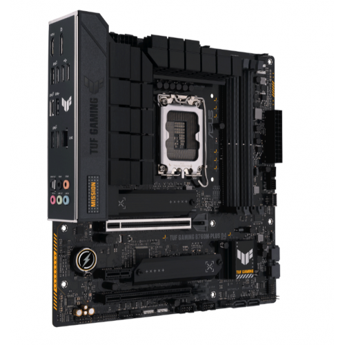 ASUS TUF GAMING B760M-PLUS D4, 4xDDR4, 2x M.2, HDMI, DP, Type-C, 12-13.Nesil, LGA1700 Soket, Anakart