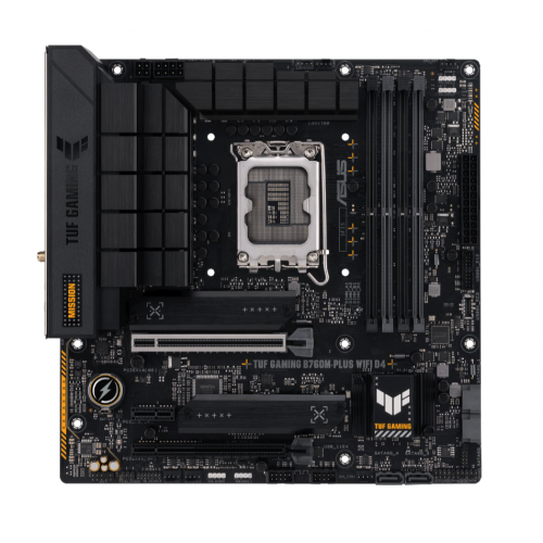 ASUS TUF GAMING B760M-PLUS WIFI D4, 4xDDR4, 3x M.2, HDMI, DP, Wi-Fi 6, Bluetooth v5.2, 12-13.Nesil, LGA1700 Soket, Anakart