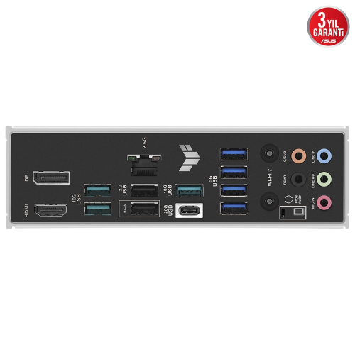 ASUS TUF GAMING B850-PLUS WIFI, 4xDDR5, 3x M.2, HDMI, DP, Type-C, Wi-Fi 7, Bluetooth v5.4, AM5 Soket GAMING Anakart