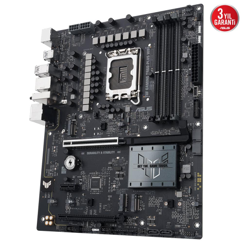 ASUS TUF GAMING B860-PLUS WIFI, 4xDDR5, 3xM.2, HDMI, DP, Wi-Fi 7, Bluetooth v5.4, Intel Core Ultra CPU(Seri 2), LGA1851 Soket, Gaming Anakart