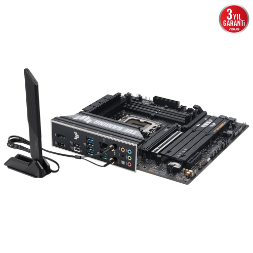 ASUS TUF GAMING B860M-PLUS WIFI, 4xDDR5, 3xM.2, HDMI, DP, Wi-Fi 7, Bluetooth v5.4, Intel Core Ultra CPU(Seri 2), LGA1851 Soket, Gaming Anakart