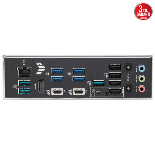 ASUS TUF GAMING X870E-PLUS WIFI7, 4xDDR5, 4xM.2, HDMI, 2xDP, Type-C, PCIe 5.0, 2xWi-Fi 7, Bluetooth v5.4, AM5 Soket GAMING Anakart