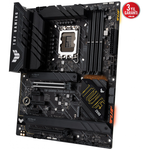 ASUS TUF GAMING Z690-PLUS WIFI, 4xDDR5, 4x M.2, HDMI, DP, 2xType-C, Wi-Fi 6, Bluetooth v5.2, 12-13.Nesil, LGA1700 Soket, ARGB Gaming Anakart