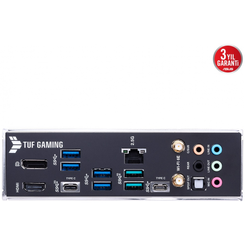 ASUS TUF GAMING Z690-PLUS WIFI, 4xDDR5, 4x M.2, HDMI, DP, 2xType-C, Wi-Fi 6, Bluetooth v5.2, 12-13.Nesil, LGA1700 Soket, ARGB Gaming Anakart