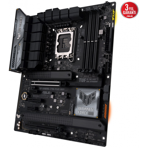 ASUS TUF GAMING Z790-PLUS WIFI, 4xDDR5, 4x M.2, HDMI, DP, 2xType-C, Wi-Fi 6E, Bluetooth 5.3, 12-13.Nesil, LGA1700 Soket, ARGB Gaming Anakart