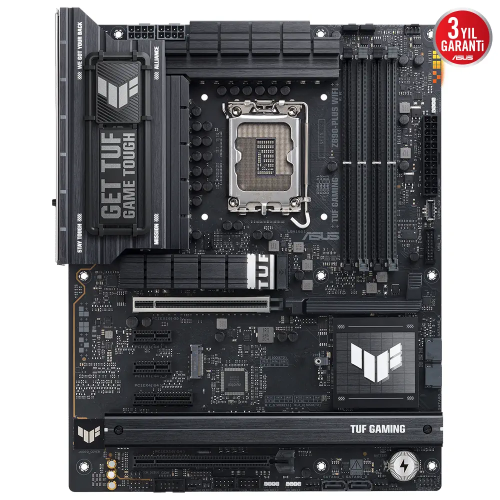 ASUS TUF GAMING Z890-PLUS WIFI, 9066MHz OC, 4xDDR5 4x M.2, HDMI, DP, Type-C, Wi-Fi 7, Bluetooth 5.4, Intel Core Ultra CPU(Seri 2), LGA1851 Soket, Gaming Anakart