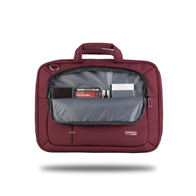 Classone UL165 WTXpro Su Geçirmez Kumaş Ultrabook Serisi 13.3 - 15,6 inch uyumlu Notebook El Çantası- Bordo
