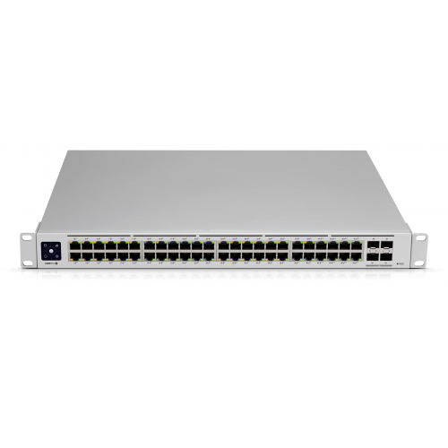 UBIQUITI USW-PRO-48-POE, 48 Port, Gigabit, 48 Port PoE, 600W, +4 Port 10 GigaBit SFP, Metal Kasa, Yönetilebilir Rack Mount Switch