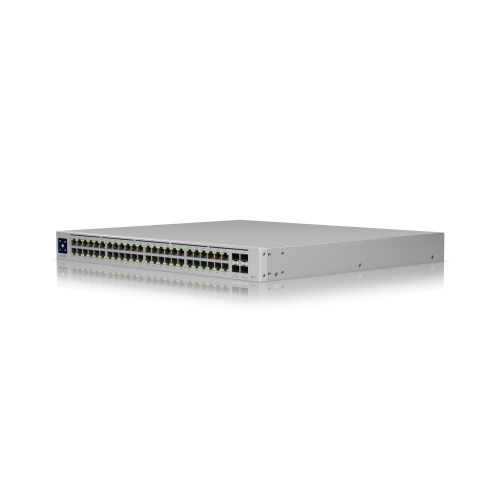 UBIQUITI USW-PRO-48-POE, 48 Port, Gigabit, 48 Port PoE, 600W, +4 Port 10 GigaBit SFP, Metal Kasa, Yönetilebilir Rack Mount Switch