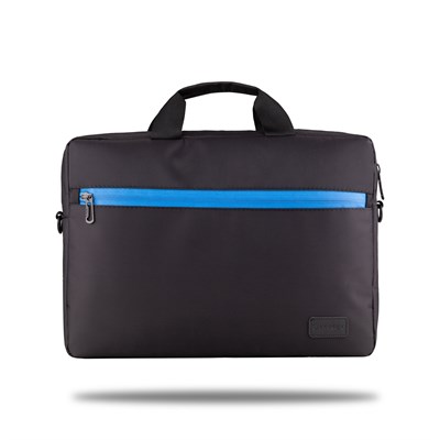 Classone W-TX10 Serisi WTXpro Su Geçirmez Kumaş, Su Geçirmez Fermuar W-TX10FM 15.6 inch Uyumlu Macbook, Notebook, Laptop, Tablet Taşıma Çantası-Siyah/Mavi