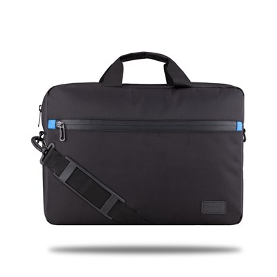 Classone W-TX10 Serisi WTXpro Su Geçirmez Kumaş, Su Geçirmez Fermuar W-TX10M 15.6 inch Uyumlu Macbook, Notebook, Laptop, Tablet Taşıma Çantası-Siyah/Mavi