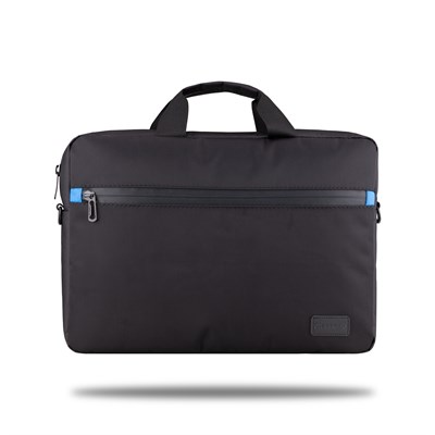 Classone W-TX10 Serisi WTXpro Su Geçirmez Kumaş, Su Geçirmez Fermuar W-TX10M 15.6 inch Uyumlu Macbook, Notebook, Laptop, Tablet Taşıma Çantası-Siyah/Mavi