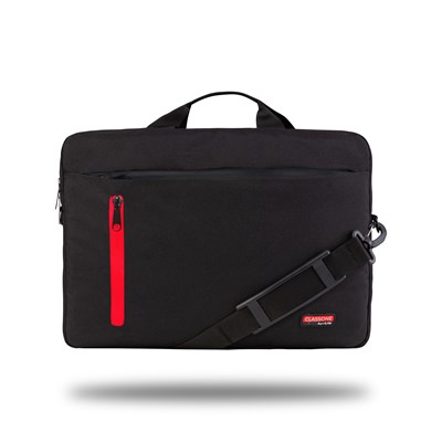Classone W-TX40 W-TXpro Workout Serisi WTXpro Su Geçirmez Kumaş,  Su Geçirmez Fermuar, 15.6 inch Uyumlu Macbook,Notebook, Laptop, Tablet Taşıma Çantası-Siyah