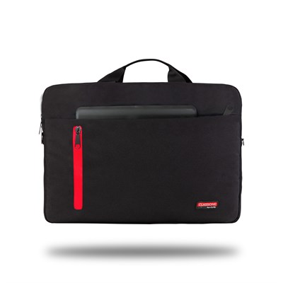 Classone W-TX40 W-TXpro Workout Serisi WTXpro Su Geçirmez Kumaş,  Su Geçirmez Fermuar, 15.6 inch Uyumlu Macbook,Notebook, Laptop, Tablet Taşıma Çantası-Siyah