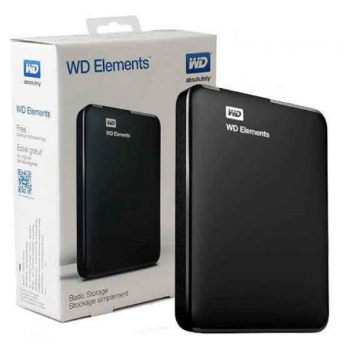 WD WDBU6Y0020BBK-WESN, Elements, 2TB, 2.5’’, USB3.0, Taşınabilir, Harici HDD, Siyah (Türkiye Distribütörü Garantili)