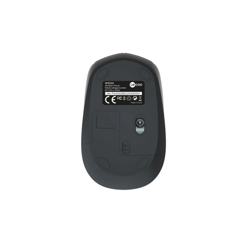 LECOO WS202, USB 2.4Ghz Kablosuz, 4 Tuşlu, Mouse, 1.200 DPI, Siyah
