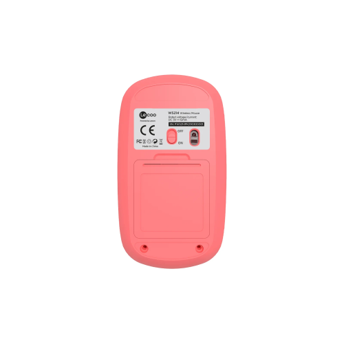 LECOO WS214, USB 2.4Ghz Kablosuz, 3 Tuşlu, Mouse, 1.200 DPI, Pembe