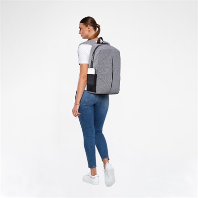 Classone WTX-164 Roma Pro Serisi WTXpro Su Geçirmez Kumaş, Su Geçirmez Fermuar 15.6 inch uyumlu Macbook, Laptop, Notebook Sırt Çantası –Gri