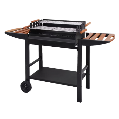 Tarrington House XZ6046T, Gouette Trolley, Kömürlü, Açık Mangal Barbekü, Çift Izgaralı, Tekerlekli, İkili Servis Raflı