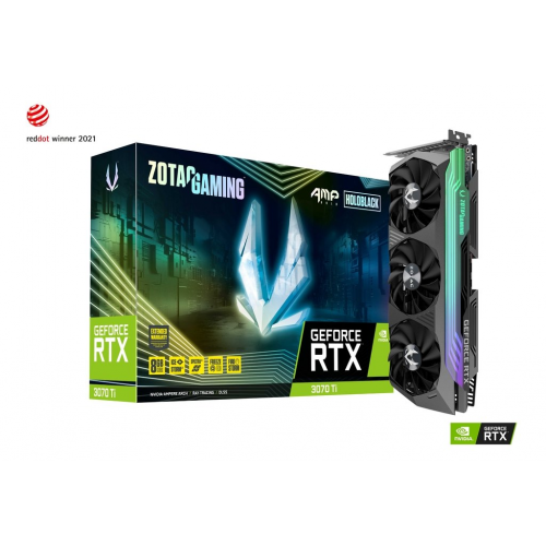 ZOTAC AMP HOLOBLACK ZT-A30710F-10P RTX3070Ti 8GB GDDR6, 256BIT, 3xFAN, 3xDP, 1xHDMI, GAMING Ekran Kartı